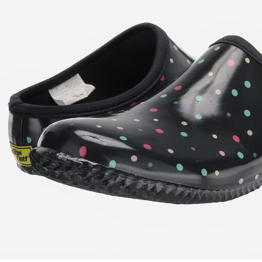 "Dazzling Dots" Rubber Garden Clogs, Size 8 - NWT
